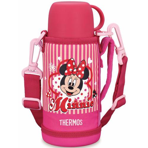 Thermos Vacuum Insulated Two-Way Water Bottle, 0.6L/0.63L, Minnie Mouse Design, Pink, FHO-601WFDS P