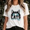 Cats Make Me Happy T-Shirt, Adorable Cat Lover Graphic Tee, Cute Feline Quote Shirt, Perfect Pet Owner Gift, Playful Animal Lover Apparel
