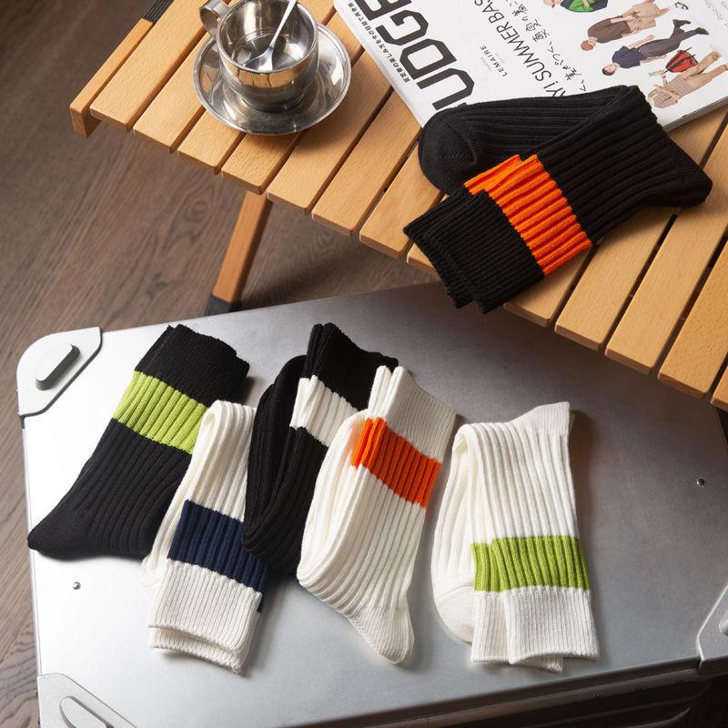 Chaussettes Longues Hommes Tendance Chaussettes Coton Printemps Désodorisantes Absorbantes Sueur Sport Yu Wenle Avec le Même Tube Long Blanc Hommes