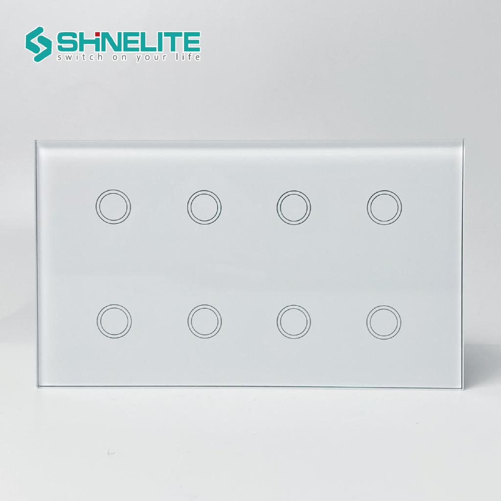 WIFI 8 Gang Smart Home Switch Wall Light Switches Work with Google Home, Alexa and Tuya App "smart Life"