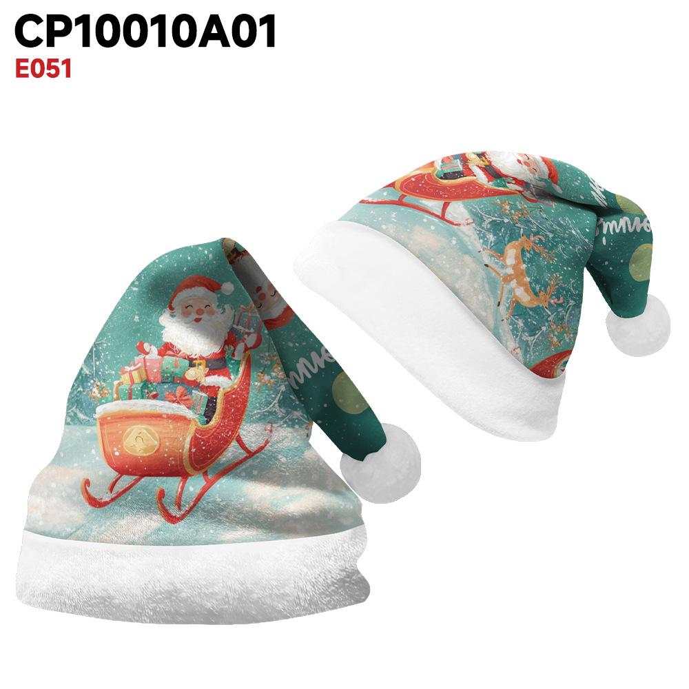 

2024 Double-Sided Velvet Christmas Hat for Children & Adults - Festive Gift & Decoration Small (35x26cm)