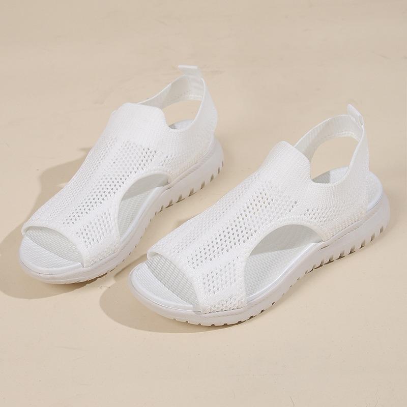 Women's Summer Flat Lightweight Sports-Style Sandals, Simple Comfortable Footwear, Available In Large Sizes.