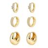 New Style Thick-opening C-shaped Gold-plated Copper Cartilage Earrings - Elegant and Exclusive Small-scale High-end Ear Accessories for Women