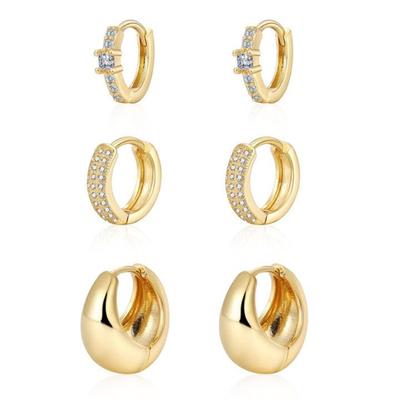 Neuer Stil Dicke Öffnung C-förmige Vergoldete Kupfer Knorpelohrringe - Elegante und Exklusive Kleine High-End Ohr Accessoires für Damen