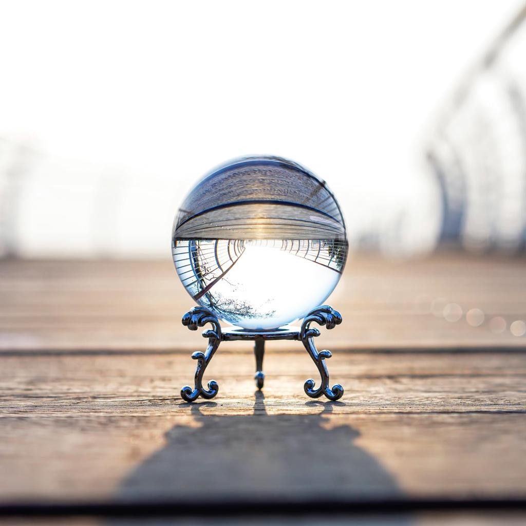 60mm Clear Crystal Ball with Stand Handcrafted Photography Prop for Magical Shots Elegant Home & Party Decor Gift for Women