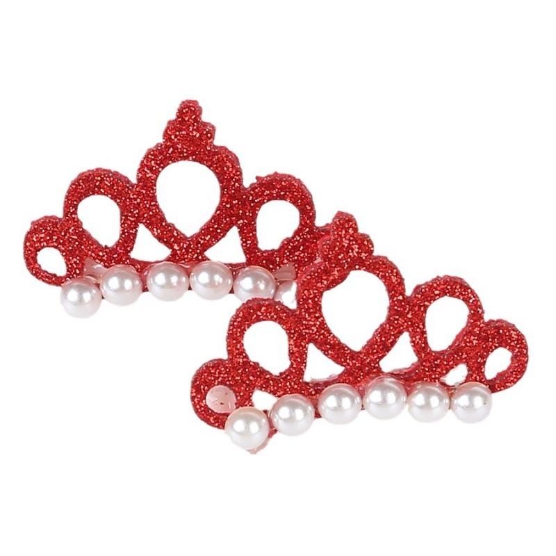 Pet Grooming Headdress Decoration Accessories Luxury Dog Cat Faux Pearl Crown Hair Clip