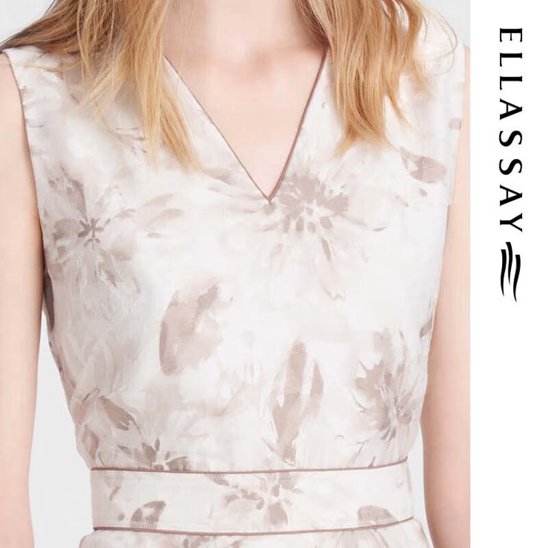 ELLASSAY Retro Print A-Line Midi Dress