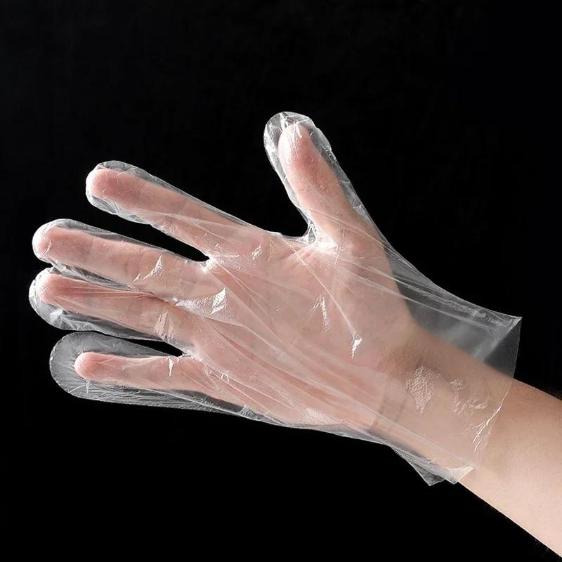 Household Kitchen Disposable Gloves PE Food Clean  Sanitary Convenience Portable Kitchen Cleaning Tools Accessories Supplies