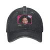 Casual Katseye Gnarly Yoonchae Baseball Cap Unisex Style Distressed Denim Washed Headwear Adjustable Fit Hats Cap