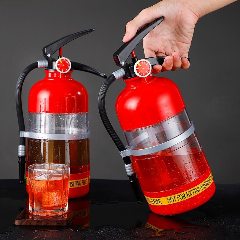 Influencer Drinkware: Manual Fire Extinguisher Alcohol Cannon & Beer Dispenser