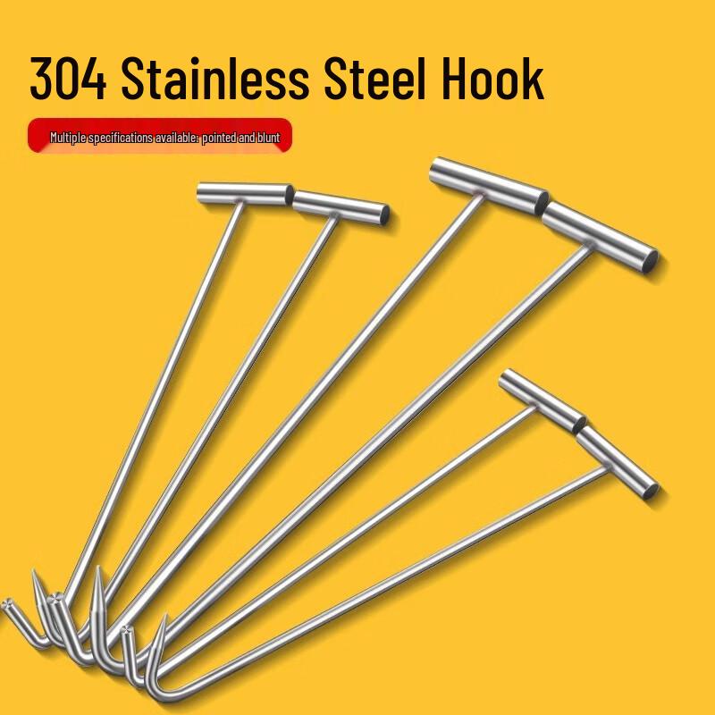 OIMG Stainless Steel Long Handle Manhole & Shutter Pull Hook
