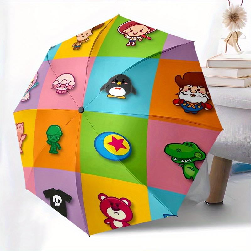 1pc Toy Story Characters Automatic Folding Umbrella: Compact 8 Bone Design Cartoon Outdoor Travel Companion, Business Umbrella, Christmas Va