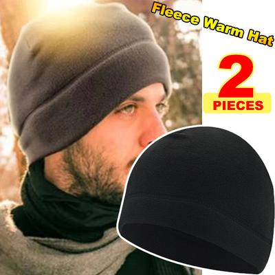 Fleece Warm Hat Winter Cap Men Women Outdoor Sports Skiing Cycling Hat Windproof Soft Beanie Cap Male Lady Autumn Winter Hats