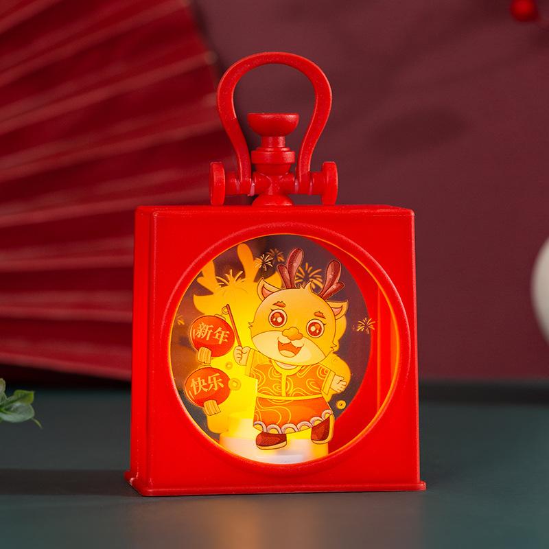 The New Year Decorations Portable Lantern Street Furnishing Articles of Chinese New Year Spring Festival Gift Box