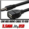 3.5mm Mp3 Data Transfer Cable with Decoder Adapter  USB Audio Jack Adapter Male Round To USB Port Plug Car Interior Accessories
