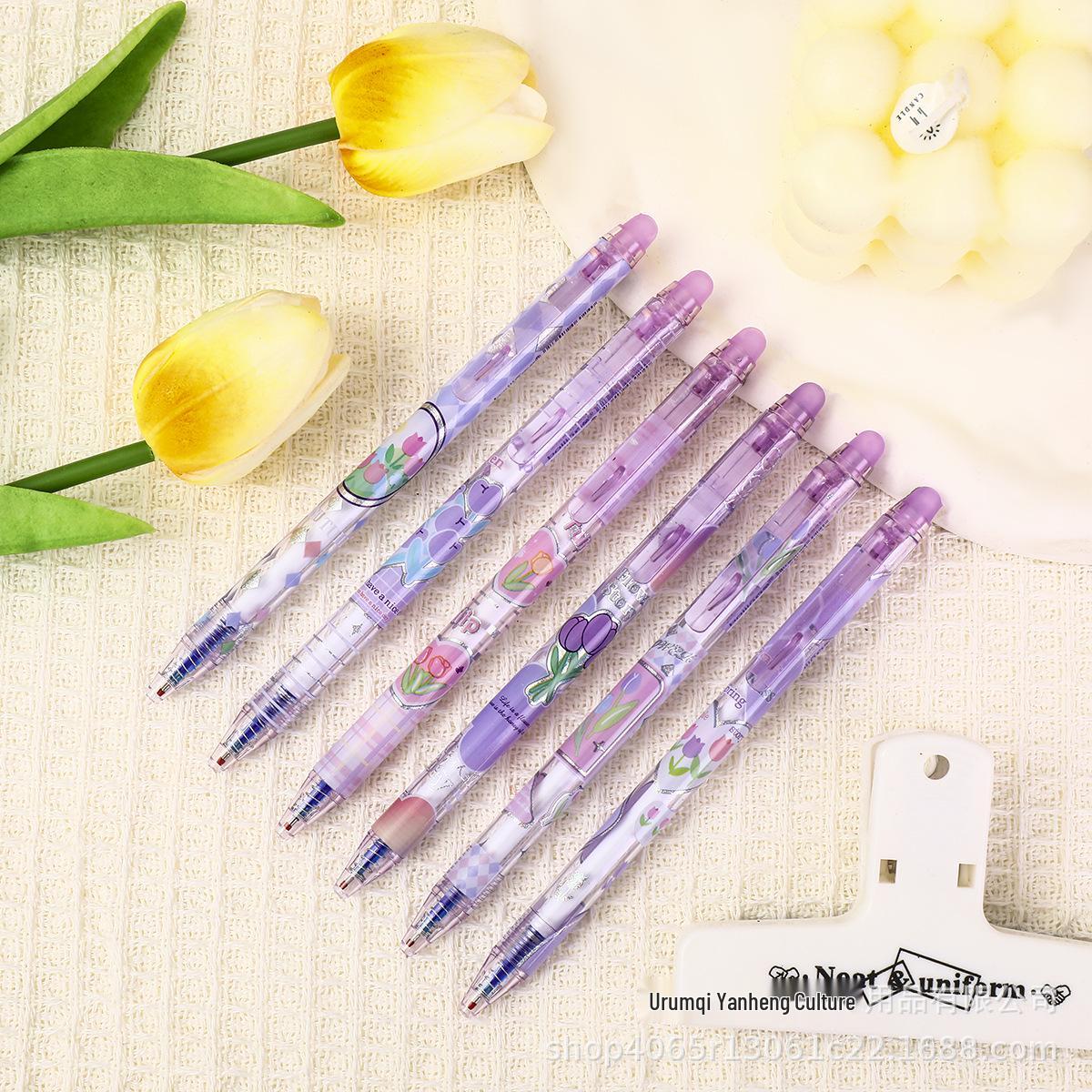 Стирающаяся нажимная ручка Tulip Crystal Blue - Термочувствительная шариковая ручка с высококачественной отделкой. Crystal Blue 0.5mm