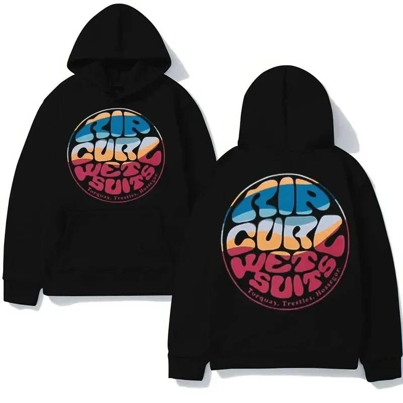 Men's Rip Curl Men Wetty Land Hoodie Y2K Loose Version of High-quality Clothing Retro Clothing Casual Hoodie Oversized Tops