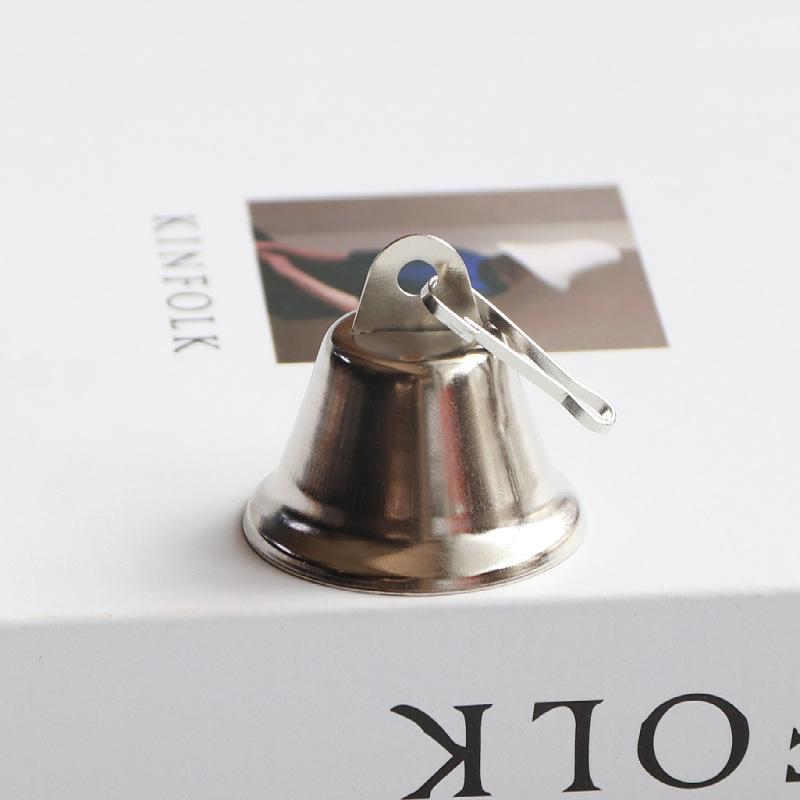 10pcs Christmas Decoration Bell Temple Retro Open Hand-cranked Metal Horn Bell Bell-shaped Bell 38mm Bronze Bell