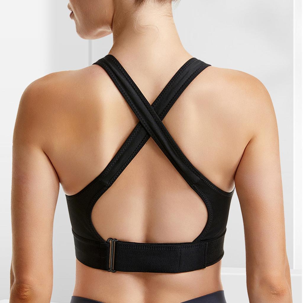 Women Sports Bra Plus Size Women Sports Bra Sexy Yoga Vest Front Zipper Adjustable Strap Shockproof Fitness Athletic Bralette Women Lingerie