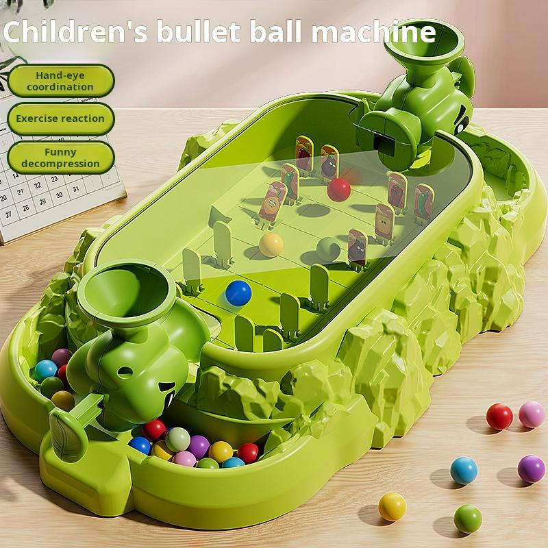 Kids Battle Game Toy Vegetable Pinball Shooter For Parent-Child Competition Desktop Party Game Family Game Night