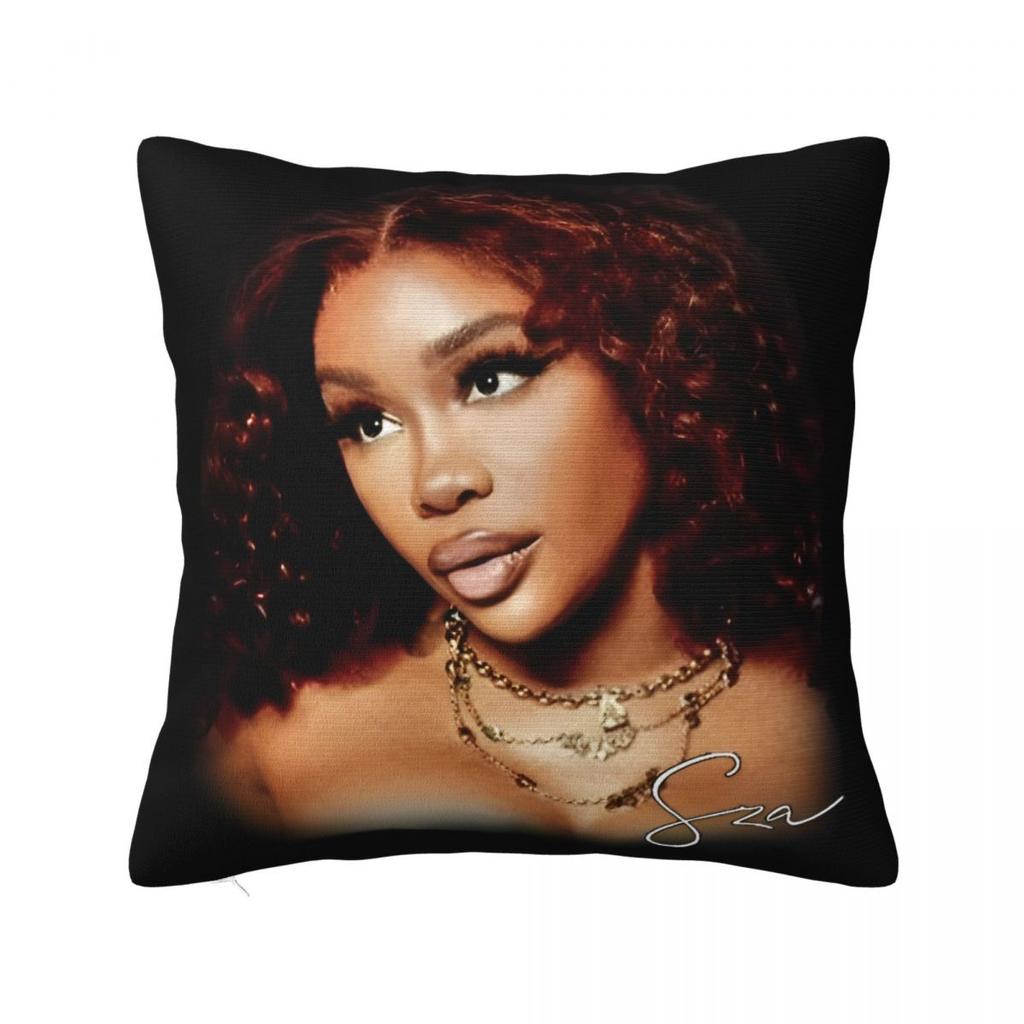 SZA Rapper Singer Square Pillow Case Cushions for Sofa s Music Vintage Pillowcover Home Decor