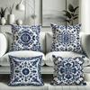 Bohemian Blue and White Floral PillowcaseSuitable for Sofa Car Bedroom Decorative Cushion Cover Pillow Cover