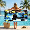 Beach Towel with B-BLUE L-LOCK Pattern - soft,absorbent,machine washable Lightweight&Modern,swimming,Travel Essentials