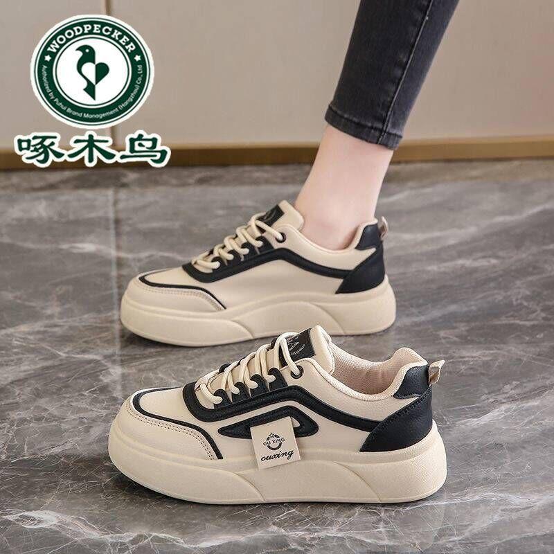 

Little white shoes female students Korean version of female tide 2025 spring new thick-soled heightening breathable casual shoes street shooting wom 35