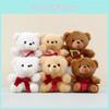 Bow Arrow Bowknot Teddy Bear Plush Keychain Toy Pendant Bag Decoration Gift