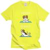 Funny Jack Russell Terrier Men Cotton Leisure Japan Dog TShirt Fashion Camisas Men Yoga Inhale Exhale Harajuku Shirt Gift
