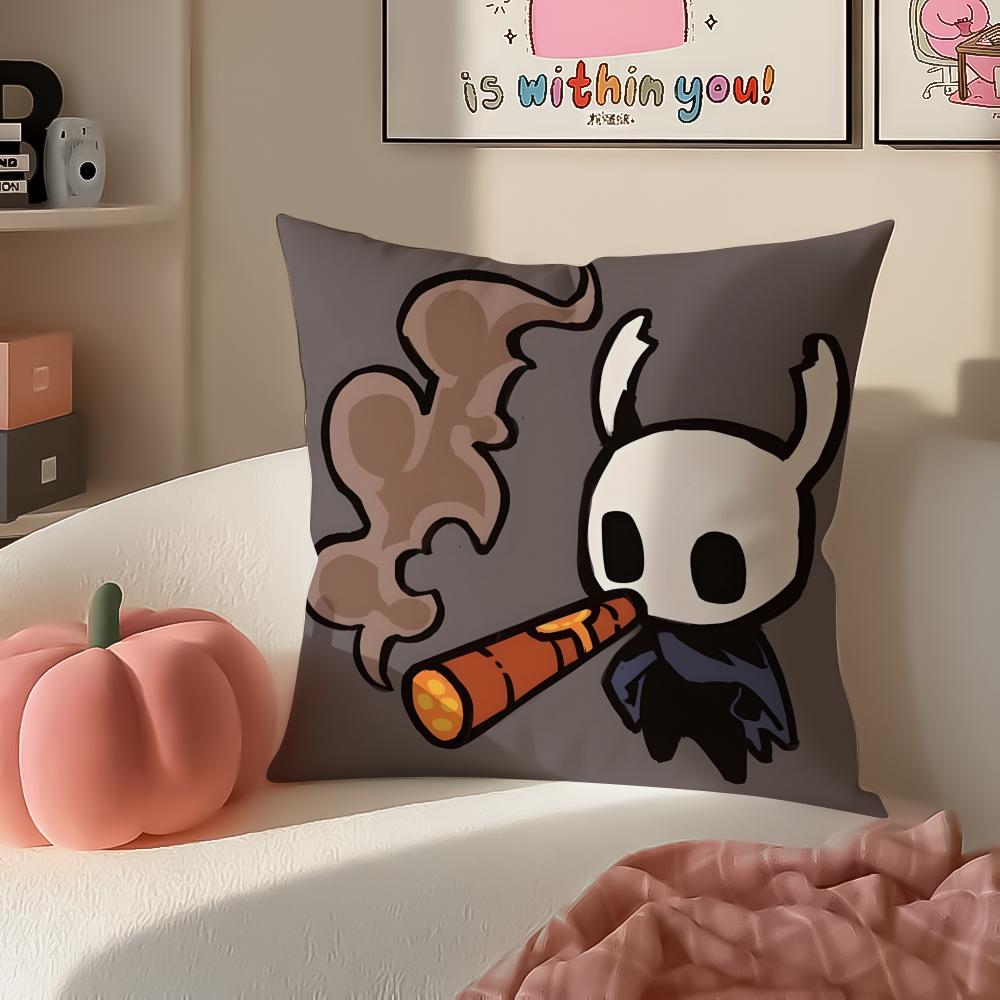 Game Atmospheric The HHollow KKnight Cushion Cover Pillowcase Short Plush Invisible Zipper Room Sofa Cushion Cover
