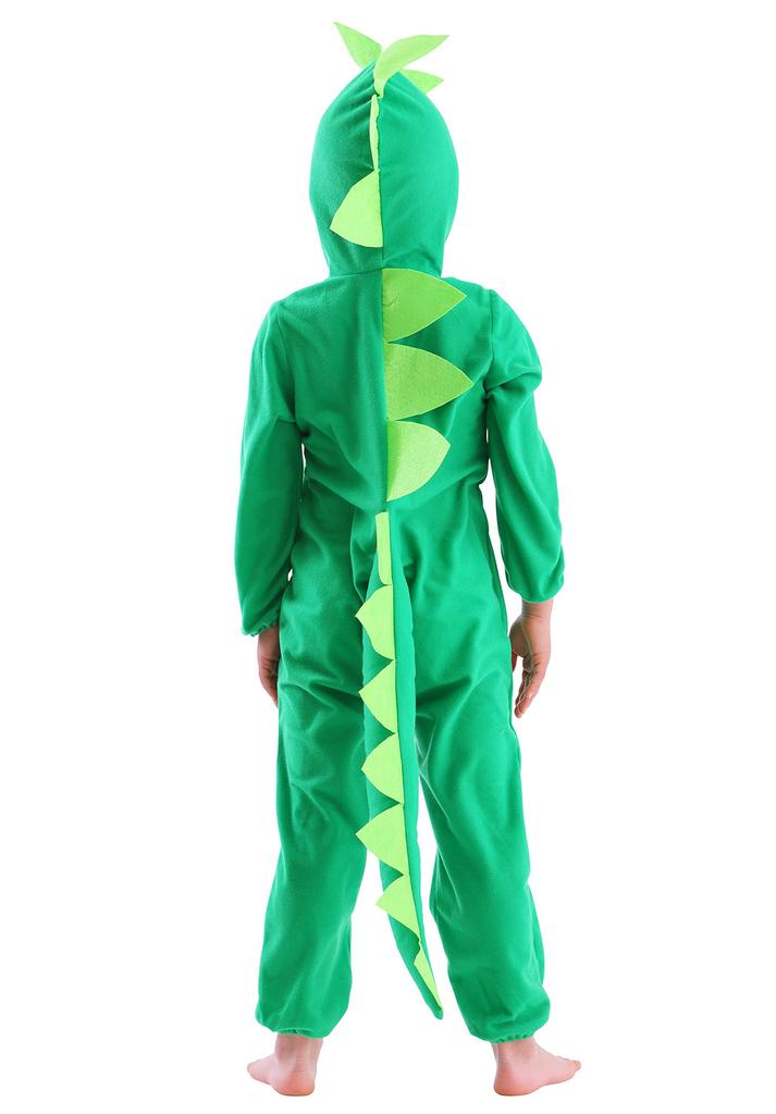 Clearstone Halloween Dinosaur Fighter Cosplay Costume for Green Kids, Boys,