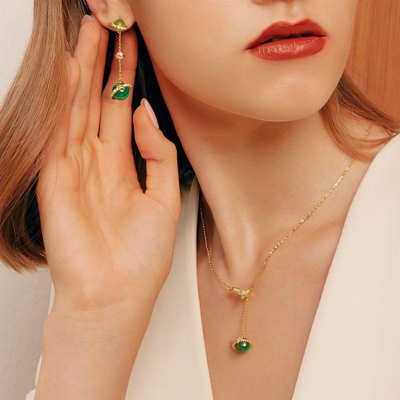 

Lola Rose Rolla Rose Японские серьги-пусеты в форме сердца Женский нишевый стиль Доступная роскошь Мода Ретро Подарок на день рождения Malachite-LR60616