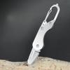 1PC Stainless Steel Mini Folding Knife Outdoor Camping Portable Pocket Keychain EDC Multitools Knives With Buckle Outdoor Tools
