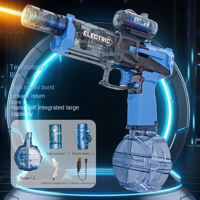 Children High Pressure Electric Water Gun Toys Summer Outdoor Beach Pool Garden Fight Games Kids Automatic Bursts Watergun Gifts