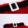 Red Santa Claus Children Christmas Clothes Cosplay Xmas Suit Wear  Girls Toddler
