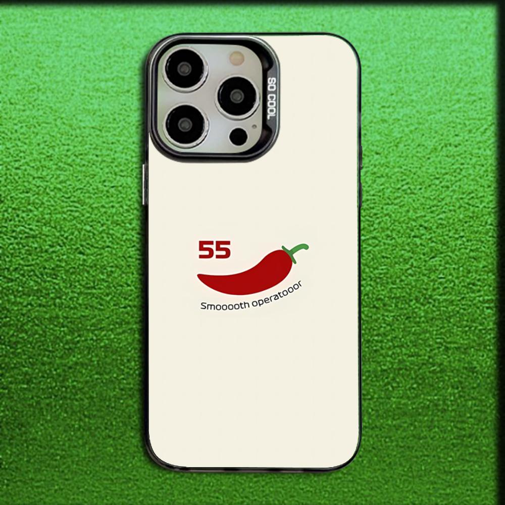 55 Smooth C-Carlos Sainz Phone Case For iPhone 16,15,14,13,12,11,Mini,Pro,MAX Gray Matte Silicone Black Cover