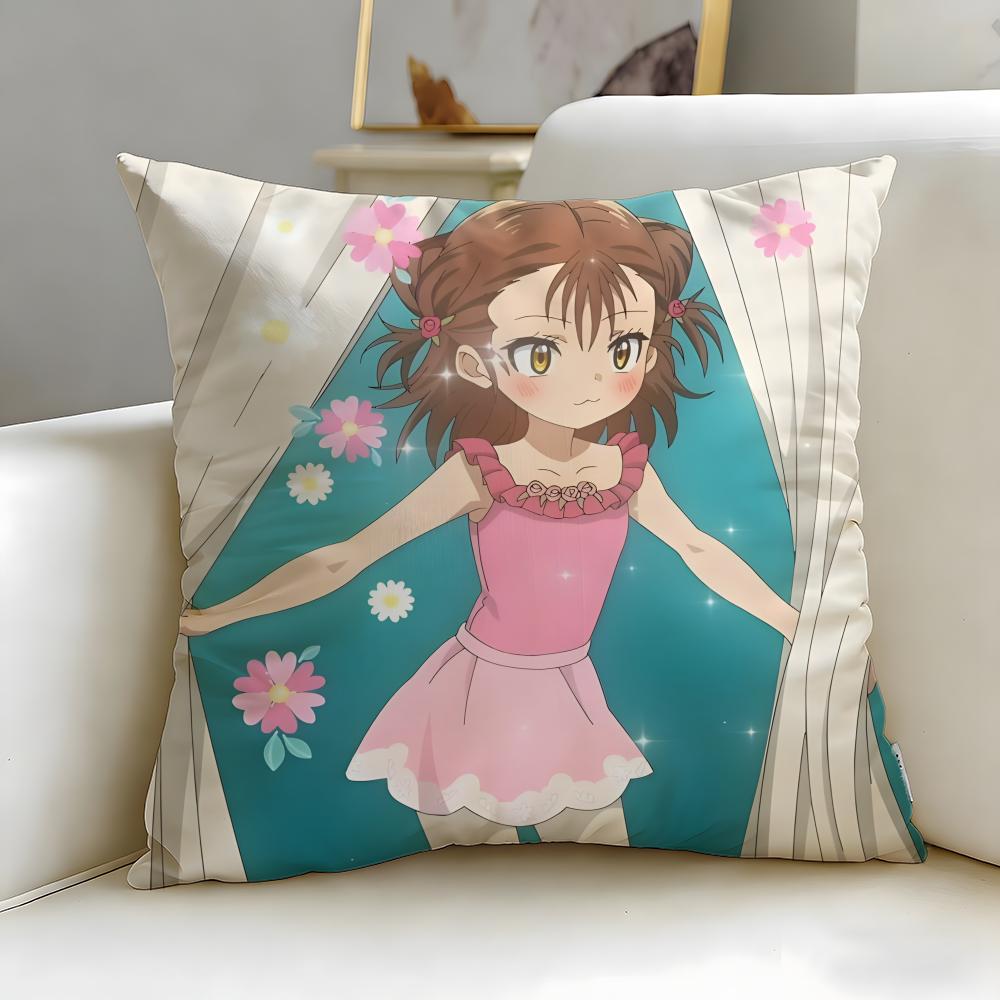 popular anime Medalist Cushion Cover Soft EasyWash Pillow Case Versatile for Couch Bed Travel and Office