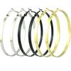 Women's Versatile Large Hoop Earrings - Trendy Personality In Black, Gold, Silver; Non-Piercing Ear Clips for Nightclubs