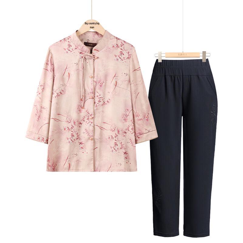 

Женский летний повседневный комплект из рубашки с воротником-стойкой Datang Furen 5XL