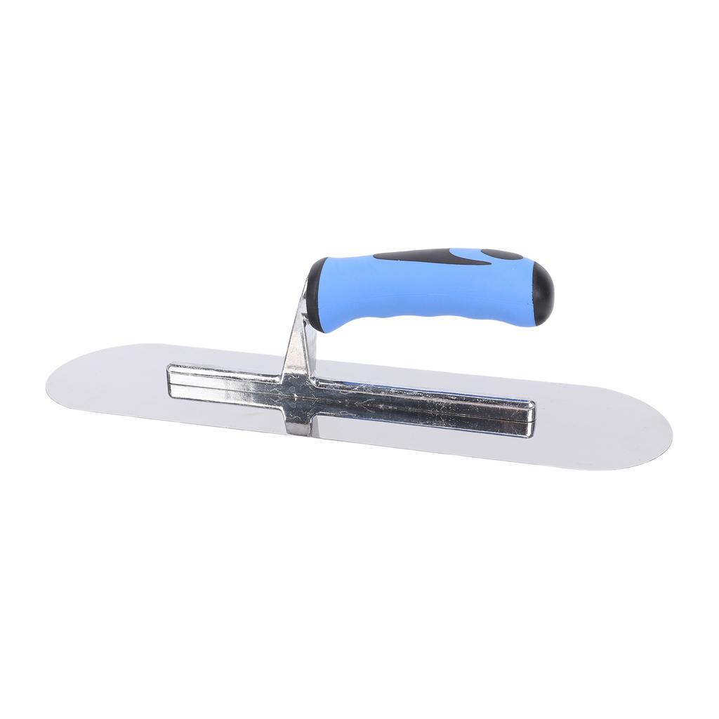 Stainless Steel Pool Trowel Concrete Masonry Hand Tool for Finishing Drywall Plastering Construction with Soft Grip
