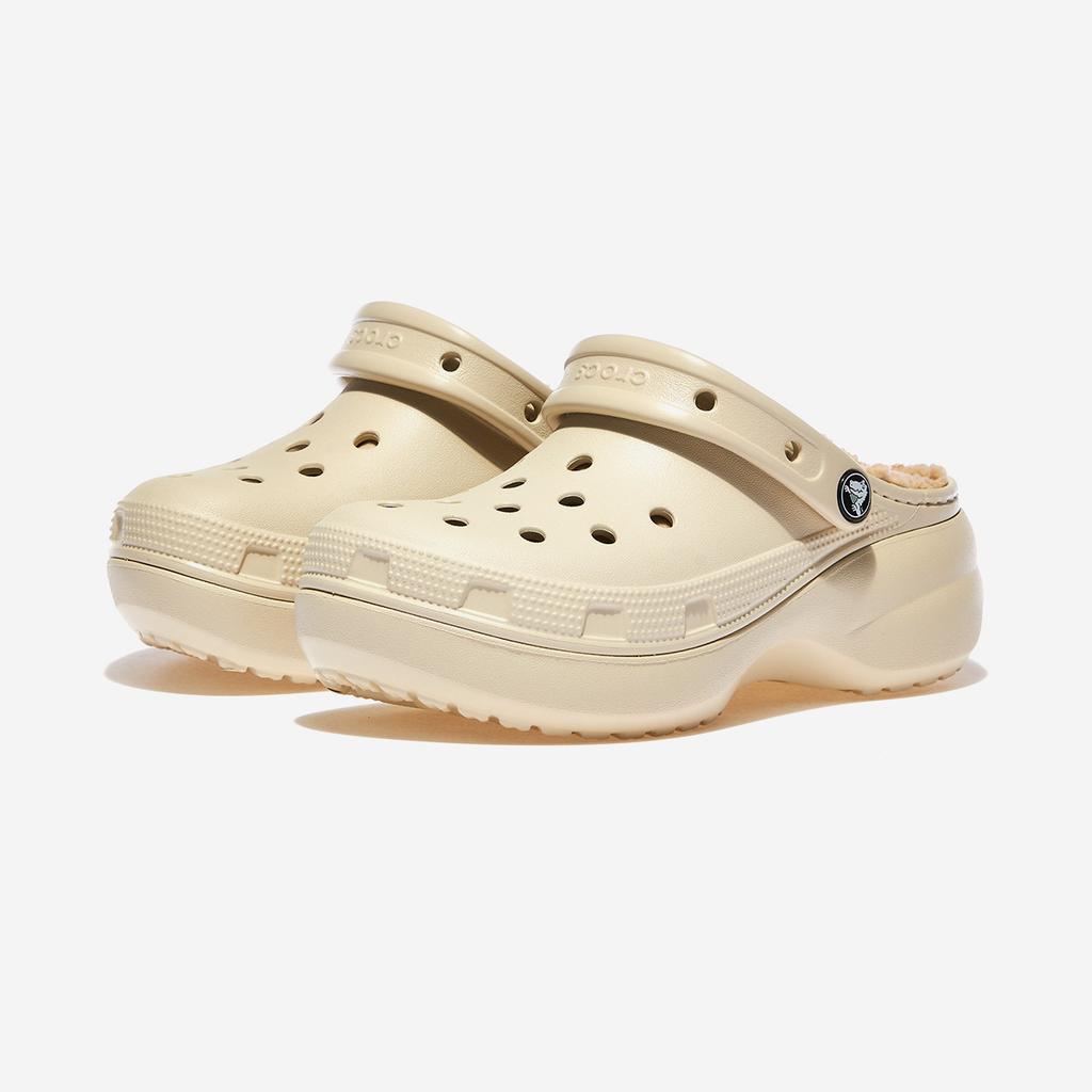 Crocs Klasické platformové podšívkované pantofle pro ženy, CRS207938, 1010100096, Populární korejské boty