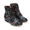 Retro bedruckte chinesische Stil bestickte Nähte bequeme lässige kurze Damenstiefel