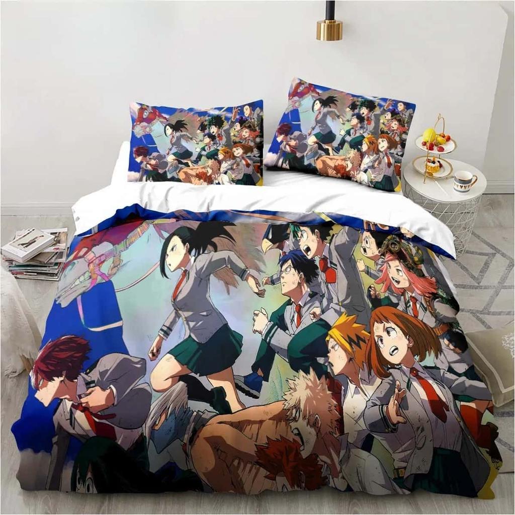 3D Print Bedding Gift Anime My Hero Academia Bedding Collection Single Twin Full Queen King Size Bed Collection Adult Kid Bedroom Home Textile