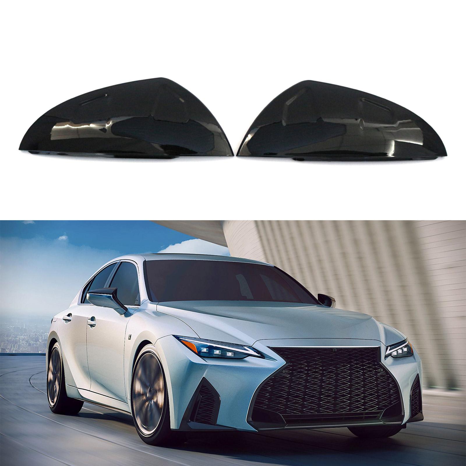 

1 пара накладок на зеркало заднего вида, карбоновый черный цвет для всех моделей Lexus IS300/IS350/IS500 2021-2023 гг., самоклеящаяся накладка