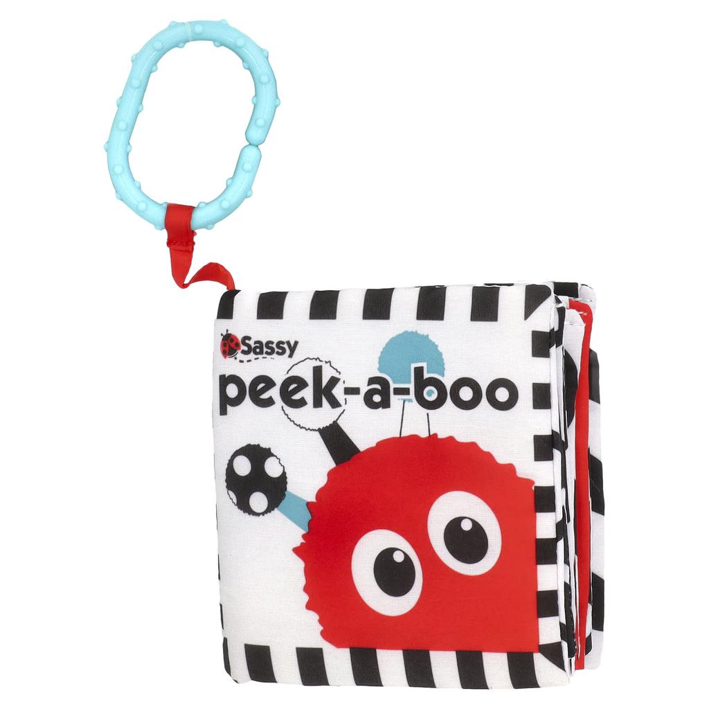 Sassy Developmental Toy, Peek-A-Boo Activity Book, Ages 0 Months and Up, 1 Piece