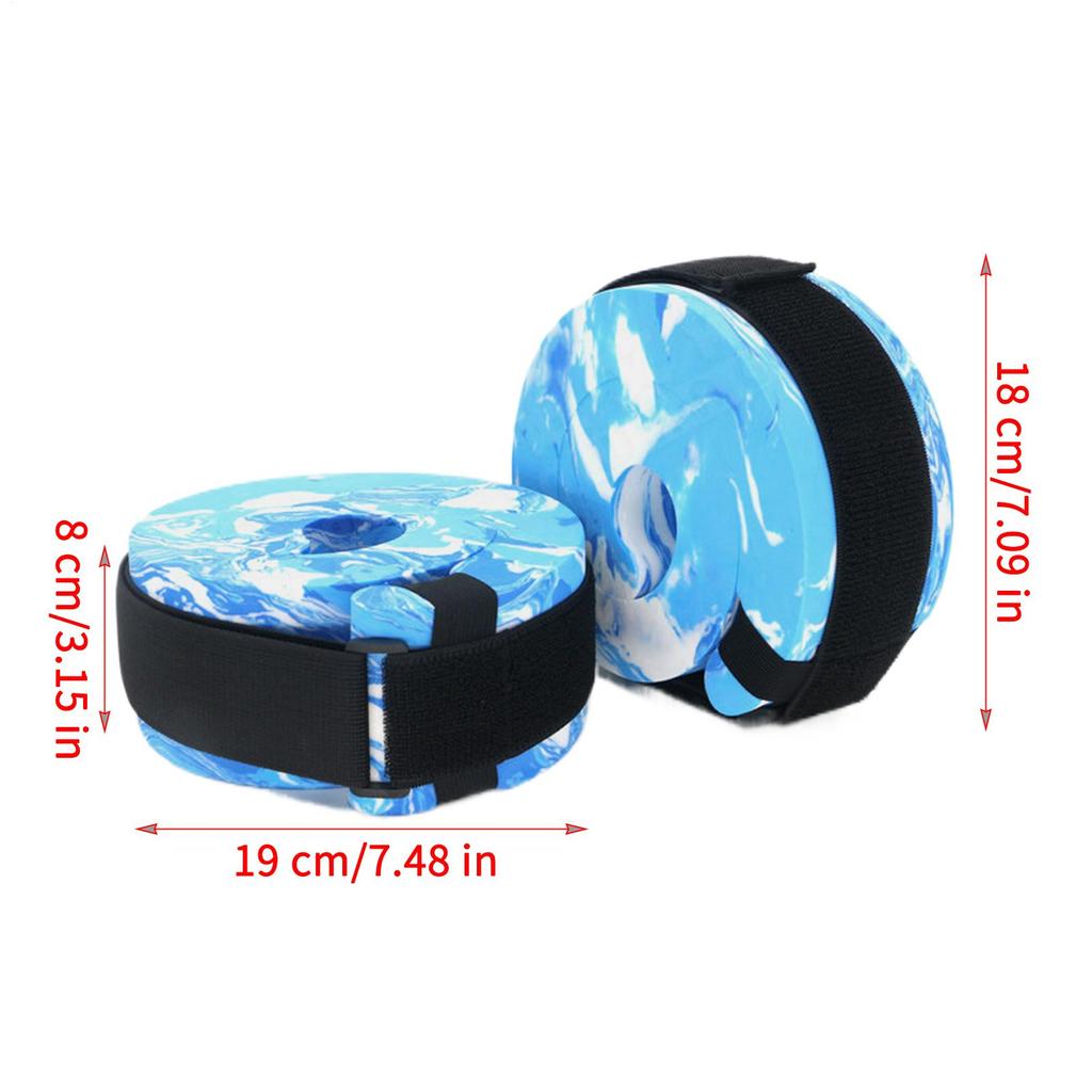 1Pair EVA Foam Swimming Float Ring Water Aerobics Exercise Aquatic Cuffs for Ankle Arm Adults Children Swimming Fitness Training