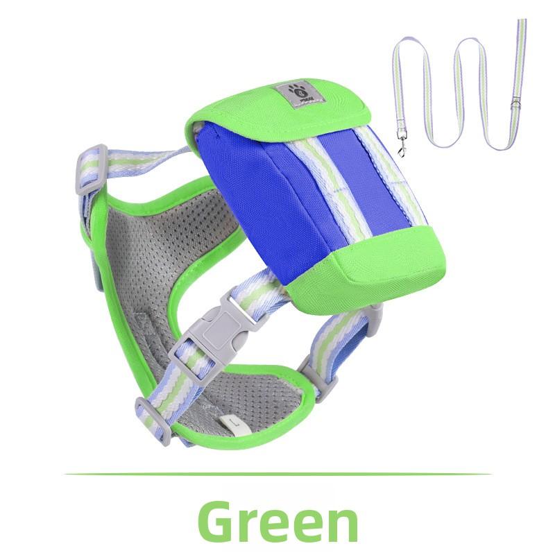 New Dog Chest and Back Straps, Small and Medium-sized Pet Leashes, Portable Pet Backpacks, Teddy Small Backpacks