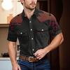 Men'S Fashionable Lapel And Shoulder Length Short Sleeved Casual Top