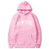 Women New York U.S.A City Hoodies Fashion Letter Printed Graphic Sweatshirts  Casual Harajuku Hooded Pullover Sportwear